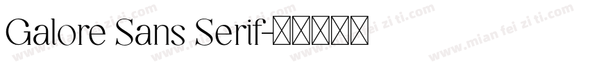 Galore Sans Serif字体转换